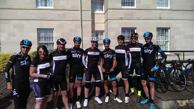Team Sky meeting Cappuccino Cycling